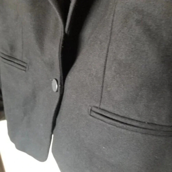 Aritzia Babaton Fred Blazer Black Wool Cashmere Blend Faux Leather Sleeves - Picture 13 of 13